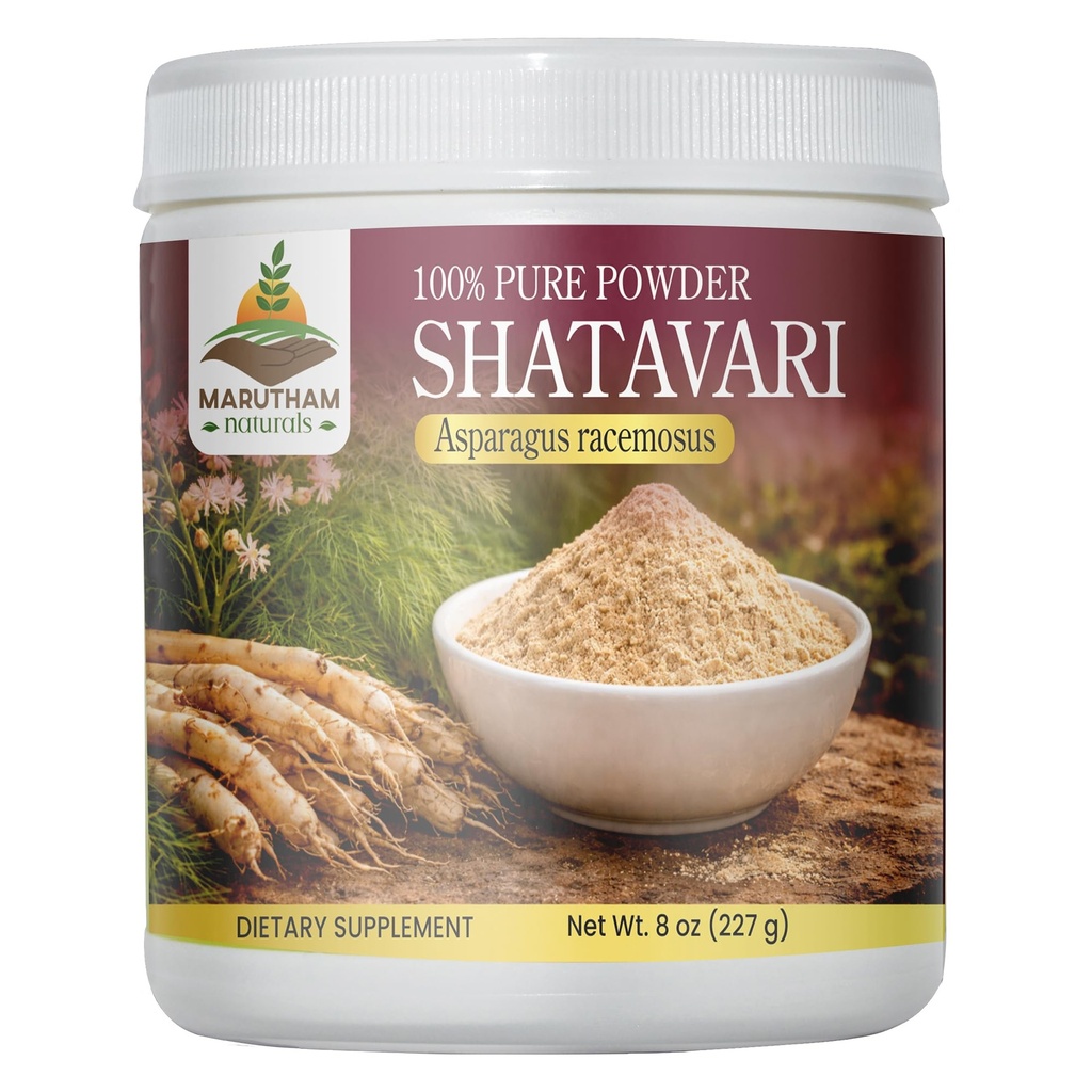 Shatavari Root Powder–100% Pure Asparagus racemosus, Traditional Adaptogenic Ayurvedic Herb for Women’s Vitality & Hormonal Balance, Finely Milled, Non GMO, 8 oz