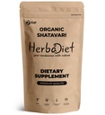 Herbadiet Shatavari Root Organic Powder | Ayurvedic Herb for Women Health Support, Balanced Female Hormones, Lactation Supplement | 100% Pure Wild Asparagus Racemosus Roots (227 gram/ 8 oz)