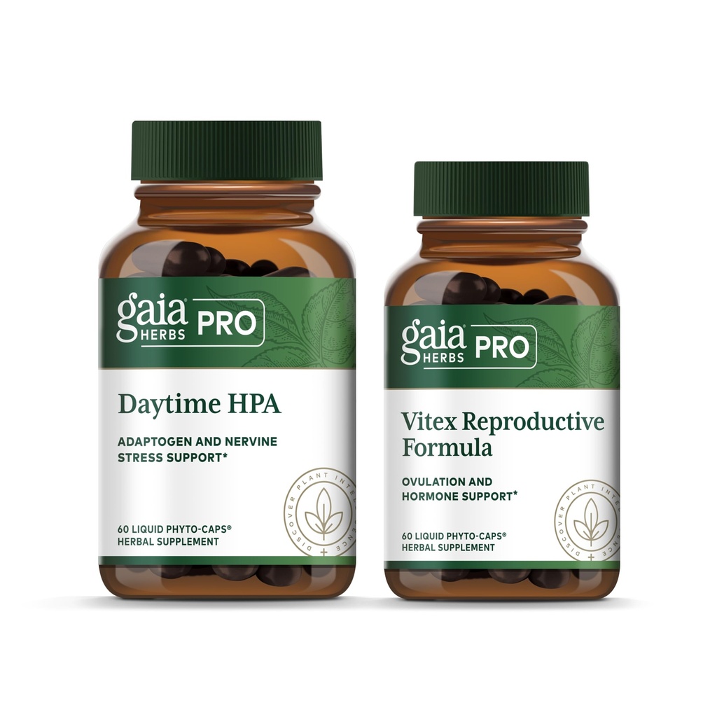GAIA HERBS PRO Daytime HPA - Adaptogen Support Supplement Vitex Reproductive Formula - Aids Healthy Ovulation & Reproductive Function*