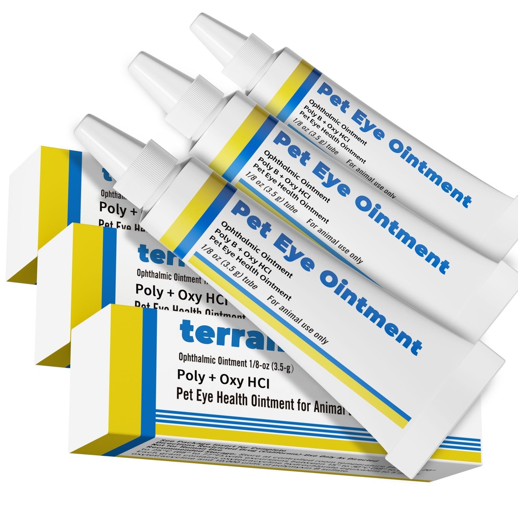 Pet Eye Health for Dogs, Cats, Cattle, Sheep, Horses, Birds, Puppies and Kittens - 3 x 3.5 g Tubes