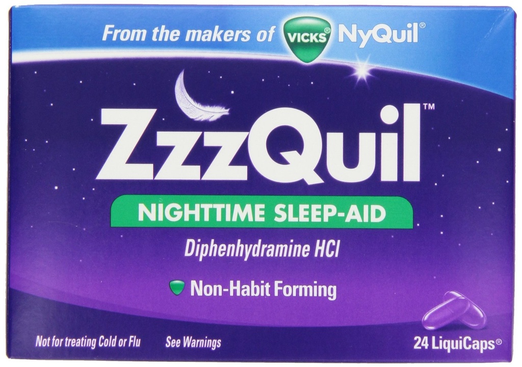 ZzzQuil LiquiCaps - 24 ct, Pack of 3