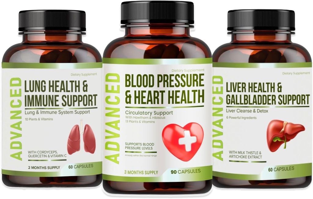 Heart Health Blood Pressure Support Supplement - støtte blodtrykk og sunn circularity naturlig med Hawthorn Berry & Hibiscus. Vitaminer piller for sunn hypertensjon (BP) og sunn hjerte.