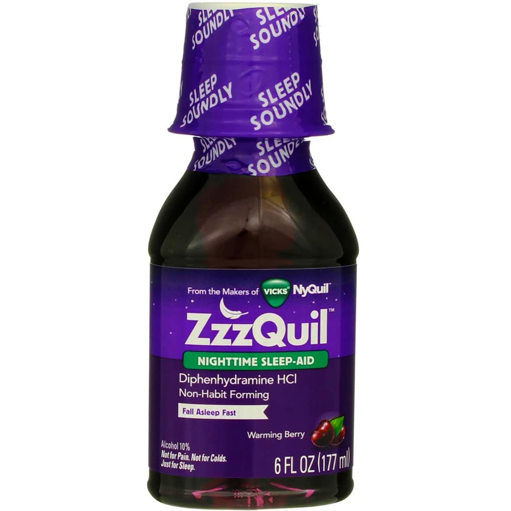 ZzzQuil Nighttime Sleep Aid - Liquid - 6 oz, Pack of 6