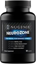 Nugenix NeuroZone - Nootropic Fast-Acting, Alpha Brain Activity, Boosts Focus & Mental Energy, Peak Flow State Support, Cogniboost American Ginseng, EnXtra, Alpha-GPC – 60 Count
