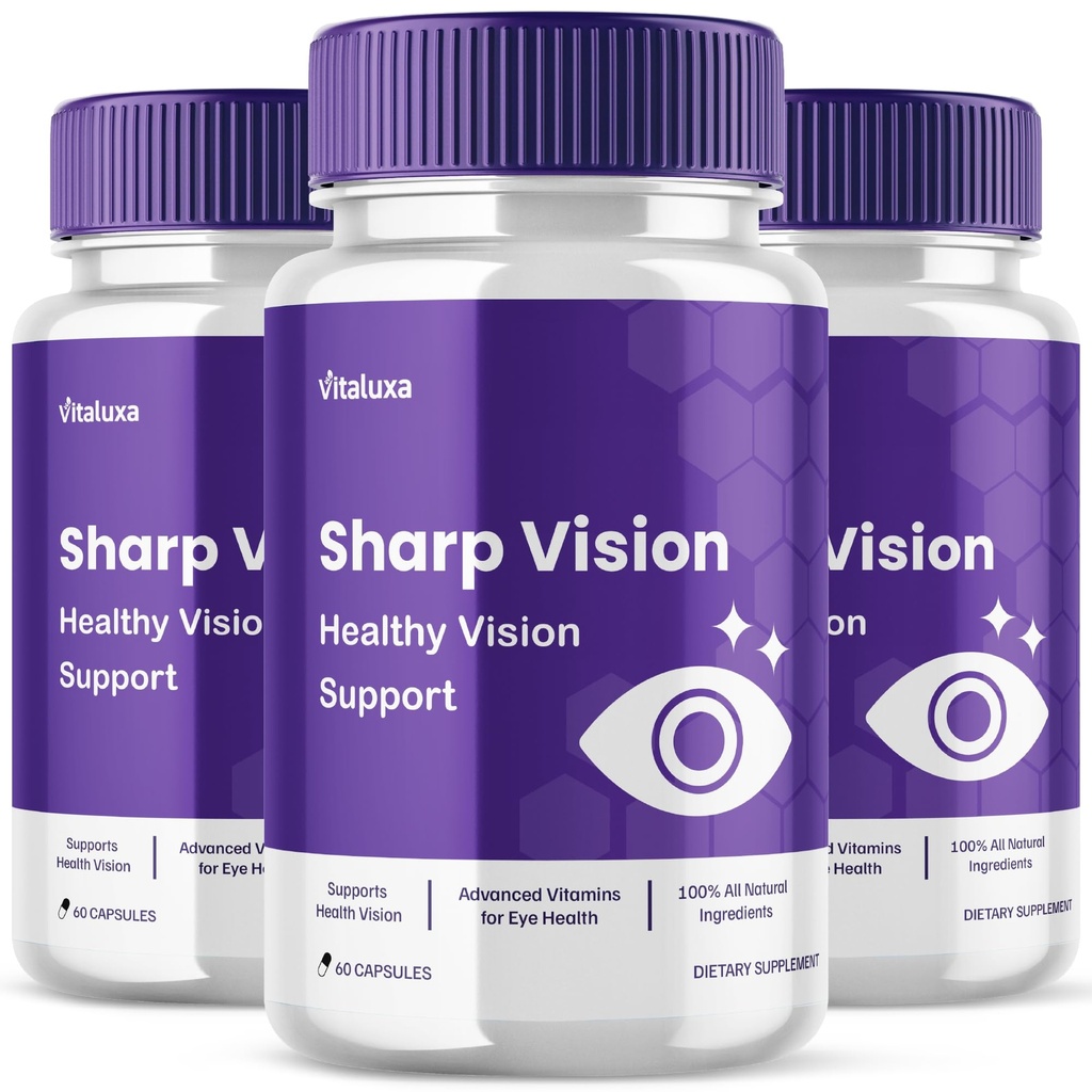 (3 Pack) Sharp Vision Capsules, SharpVision Supplement Premium Advanced Maximum Strength Formula, Sharpe Vision Healthy Eyes Support Natural Ingredients Vitamins Pills, Sharper Vision Reviews (180 ct)