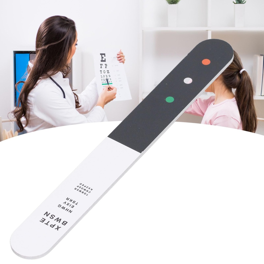 Eye Test Chart for Kids, Children Vision Optometry Test Card Clear Cartoon Pattern Fixation Stick Vision Tester Coating Thicken Eye Vision Test Card for Eye Hospital