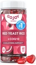 GOJOY Naturals Red Yeast Rice with CoQ10 Gummies - Sugar-Free Heart Health Supplement - Red Rice Yeast 1000mg + CoQ10 100mg - Citrinin-Free, Vegan, Non-GMO