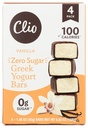 Clio Zero Sugar Vanilla Yogurt Bars 4 Count, 5.93 OZ