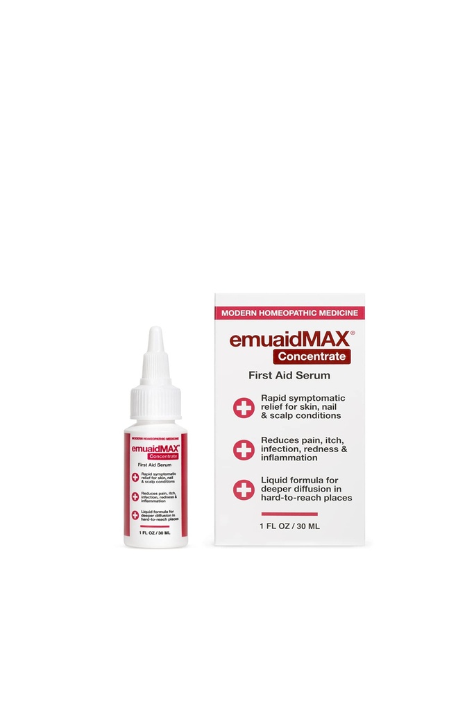 EMUAIDMAX Homeopathic Psoriasis Scalp Treatment Serum – Natural First Aid Concentrate for Dry, Itchy Scalp Relief and Skin Irritations from Psoriasis, Eczema, and Dermatitis, 1oz