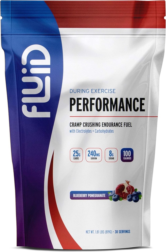 Rendiment Fluid - Baixa Sugarurance Trading Sports Bellen amb Electrolytes, tots els ingredients Naturals, Lliures per al Abans o durant l' Exercici deuda (Blaomburgate, 30Serving)