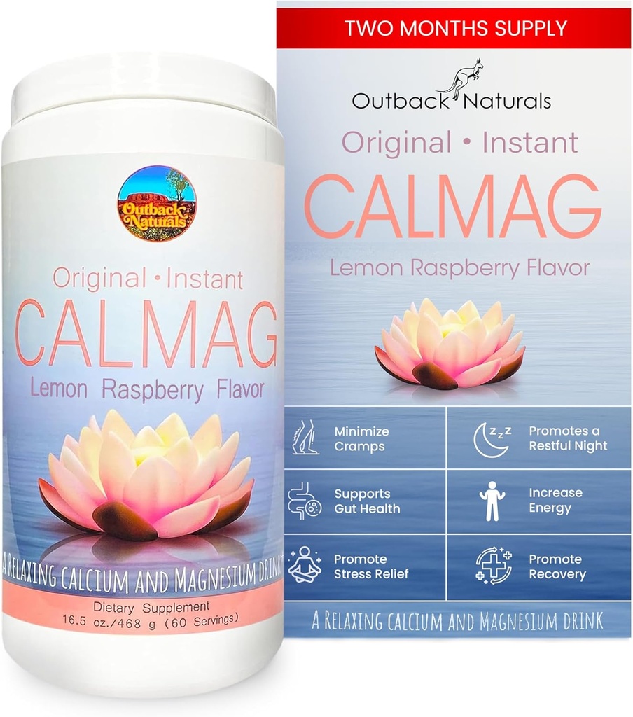 CalMag 2: 1 High Absorbtion Calcium Magnis Citrate Mill Additive for Stress Relief, and Miego, Calcium Additive for Bone Health, Lemon Aviečių skonio 16.5oz (Pack of 1)