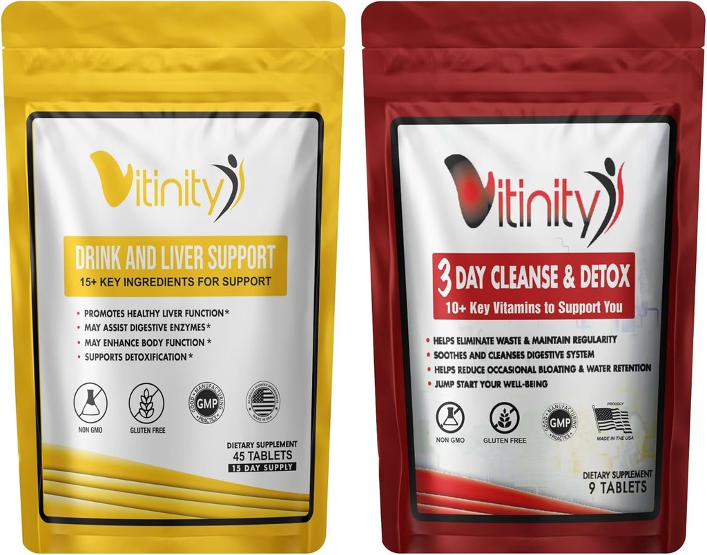 Anti-Drink Lever Reiniging Supplementen,25+Key Ingrediënten-Craving Support,Liver Health,Kudzu,Milk-Thistle,Holy Basil,DHM Natural Cleanse,Gradual Reduction,Replenisher 30+9 Tabs(Drink-Cleanse Combo)