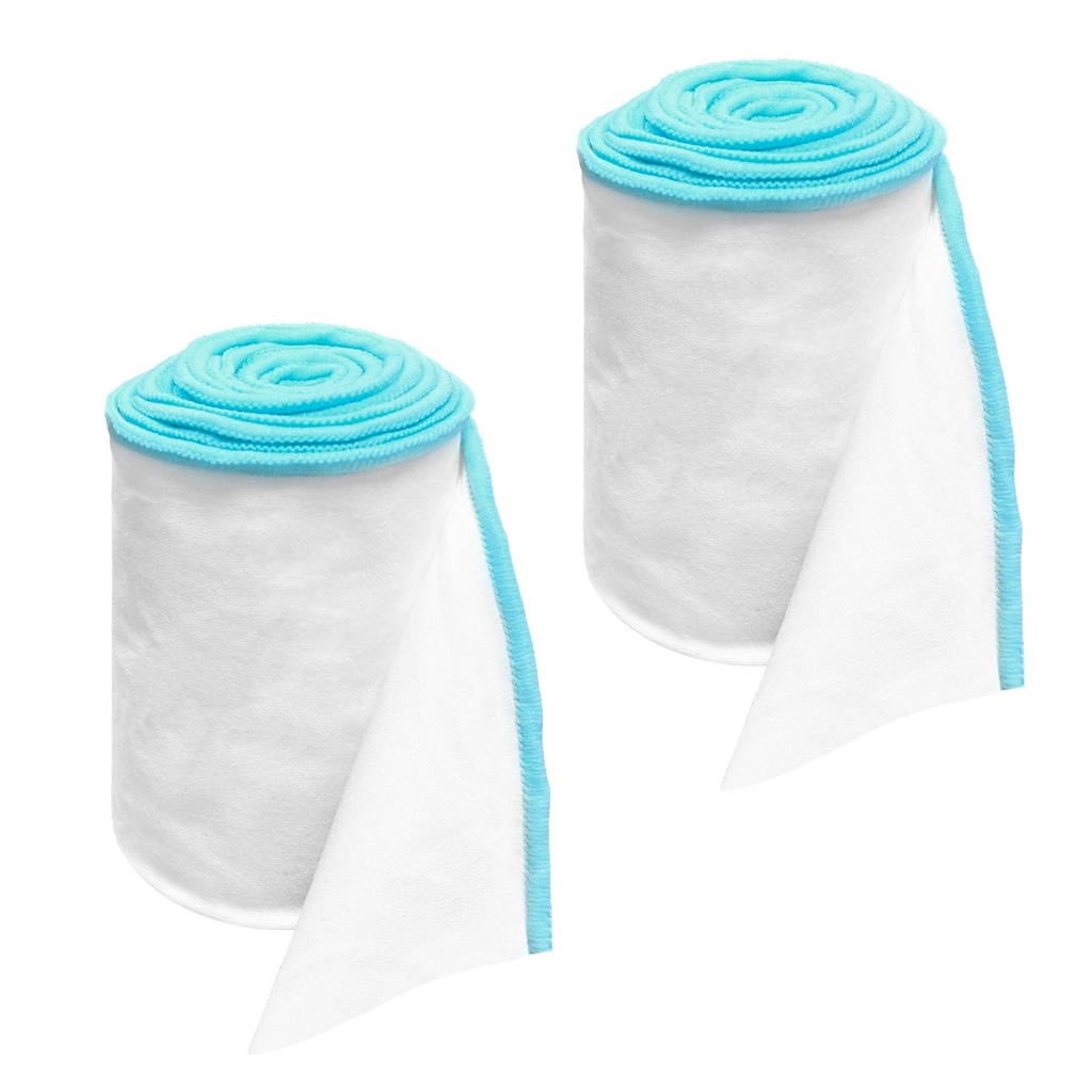 2 Rolls Wet Wraps Bandage for Eczema,3.54" X 1.97 yd Elastic Arm and Leg Sleeves for Skin Treatment, Wet Wraps Therapy Bandages for Eczema & Psoriasis Itch Relief (Blue)