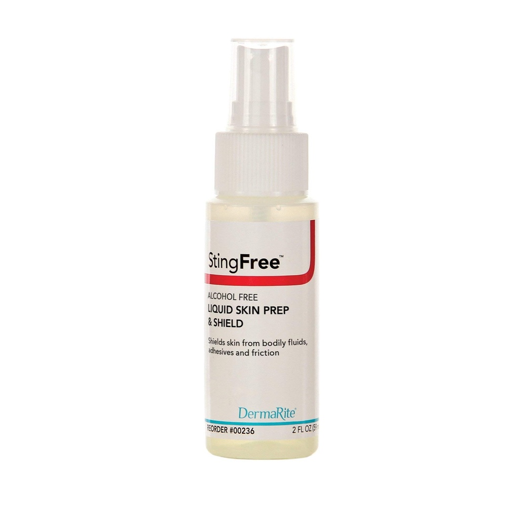 DermaRite's StingFree, Liquid Skin Prep & Shield - Alcohol-Free Spray, Shields from Body Fluids, Adhesives and Friction - Spray Bottle, 2 oz., 3 Count