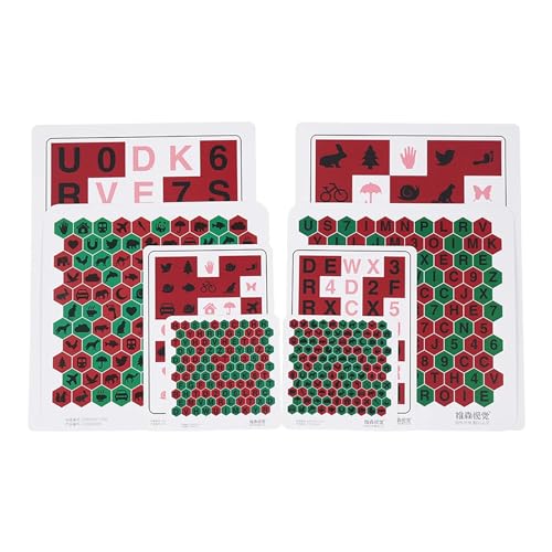 8Pcs Anti-Suppression Letter VT Chart Trainer Vision Training Tools for Child Amblyopia Myopia