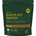 Global Healing Organic Plant Chocolate Protein Powder for Men and Women 20g - Dairy Free Protein Powder with Digestive Enzymes & Probiotics to Support Gut Health (1.6 Lbs)