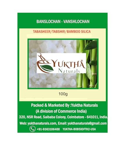 Bamboo Silica | Banslochan | Bamboo Manna| Vanshlochan | Bambusa Arundinaces | Tabasheer | Tabashir | Bamboo Silica - 100g/3.5 oz