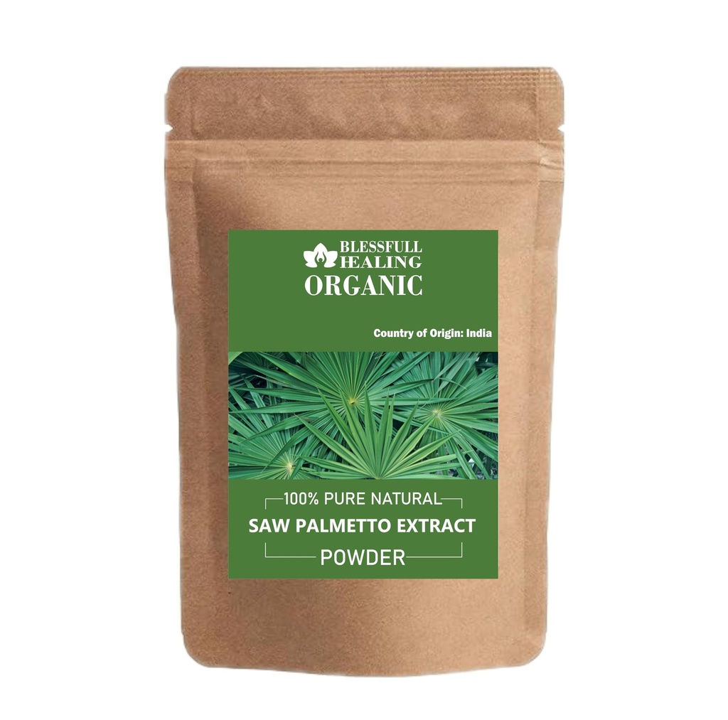 Blessfull Healing Organic Saw Palmetto Extract Powder 100% Pure Natural 100 Gram / 3.52 oz