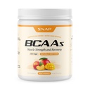 Snap Supplements BCAA Powder - 5g Vegan Branched Chain Amino Acids (2:1:1 Leucine Isoleucine Valine) + Essential Amino Acids with Nitric Oxide Booster, 30 Servings, Peach Mango