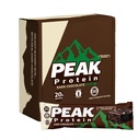 PEAK PROTEIN BARS - Dark Chocolate Mint - Natural - Grass-Fed Whey - 20G Protein - Non GMO - Gluten Free - Real Dark Chocolate (12 Pack)