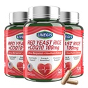 Red Yeast Rice 2000mg with CoQ10 100mg - Citrinin Free Heart Health Supplement with Citrus Bergamot & Hawthorn - Supports Healthy Cholesterol Levels - Vegan Capsules 120 Counts * 3 Bottles