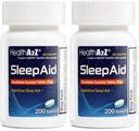 HealthA2Z® Sleep Aid | Doxylamine Succinate 25mg | (200 Counts (Pack of 2))