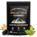 Shilajit Gummies for Men & Women, Fulvic Trace Minerals Micronutrient Supplement for Energy & Wellness, No Added Sugar Non-GMO 100% Natural Organic, 80 Gummies