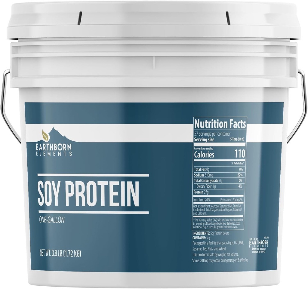 Soy Protein Powder 1 Gallon Bucket, Always Pure, Smoothies & Shakes (60.8 Ounces)