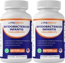 Vitamatic Bifidobacterium Infantis - 5 Billion per DR Capsule - 60 Count - Digestive Support - Made with Prebiotic Inulin Fiber - 2 Pack