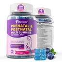 Prenatal Vitamins for Women with Methylfolate, Vegan Omega-3 DHA, Organic Food Blend, Probiotics, Iron, Vitamin D3 B6 B12, Choline, Sugar Free Multivitamin for Women During & Post Pregnancy, 60 Cts