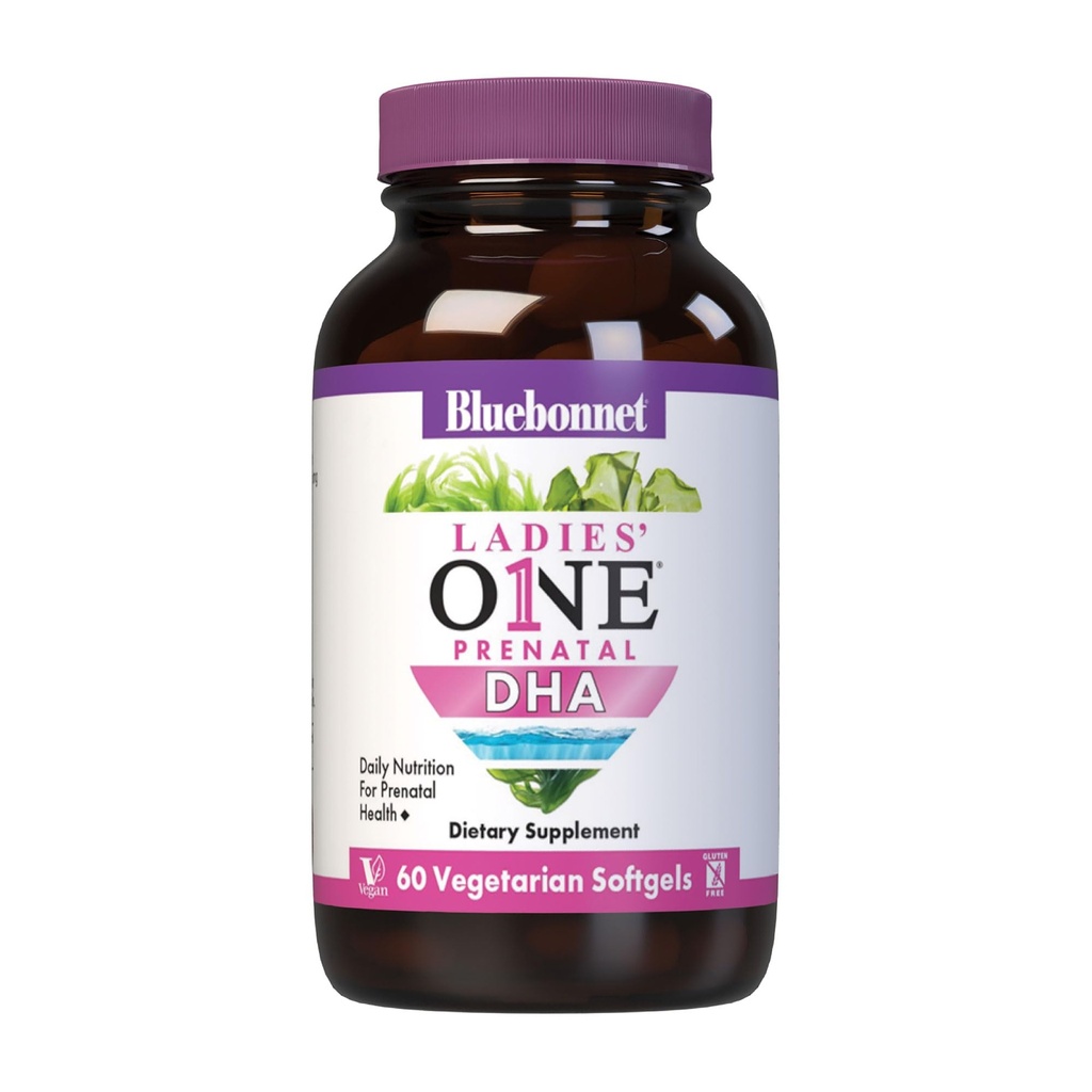 Bluebonnet Early Promise Prenatal Gentle DHA 200 mg Vegetable Capsules, 60 Count ('743715001794)
