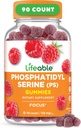 Lifeable Phosphatidylserine Gummies (PS) - 124; 150mg - 124; Great Tasting Focus Supplement - 124; Memory and Focus Supplements for Voksen124; Vegetarisk Focus Vitamin til Mænd, Kvinder - 124; 90 Gummies