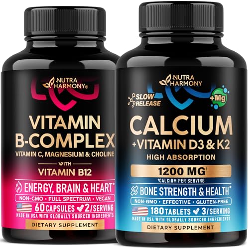 NUTRAHARMONY Vitamin B Complex Capsules & Calcium Tablets
