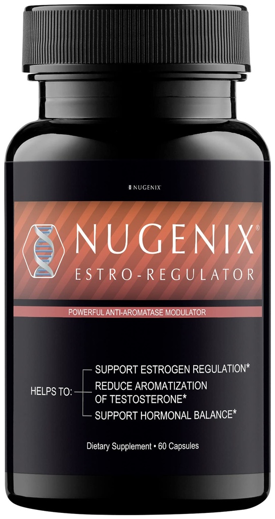 Nugenix Estro-Regulator - DIM Supplement, Estrogen Blocker for Men and Aromatase Inhibitor, Testosterone Booster - 60 Capsules