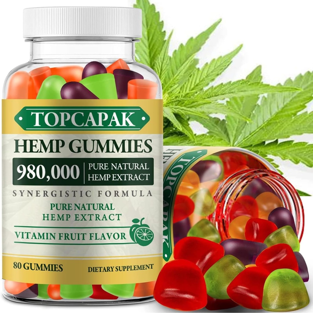 Hemp Gummies High Potency for Pain, Sleep, Anxiety - Advanced Extra Strength Supplement with Pure Hemp Oil Extract - Best Hеmp Gummy for Adults