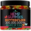 Hemp Sleep Gummies for Adults for Deep Bedtime, Relax-Fruity Gummy Bear Butterfly Shaped Edibles-Calm & Peace Non-Habit Forming - Made in USA-96 Count