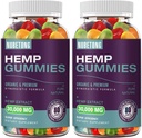 2 Packs Hemp Gummies for Sleep, Pain, Anxiety，Extra Strength High Potency Hemp Oil Extract, Natural Vegan Gummy Bears for Relaxation & Wellness, Non-GMO Premium Supplement