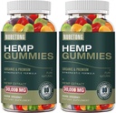 Hemp Gummies for Sleep, Pain & Anxiety, 2 Packs Organic High Potency Extra Strength Hemp Oil Extract, Edible Gummies for Adults