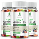 Hemp Gummies Extra Strength for Pain, Sleep, Anxiety - Hemp Gummy 100% Natural Organic High Potency with Pure Hеmp Oil Extract Vegan Bear Candy (3 Packs)