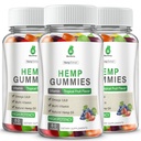 Hemp Gummies High Potency for Pain, Sleep, Anxiety - Hemp Gummy 100% Natural Organic Extra Strength with Pure Hеmp Oil Extract Vegan (3 Packs)