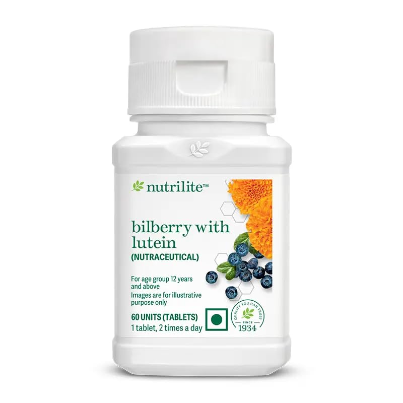 Bilberry with Lutein Vision Health Supplement, 60 Tablets, 20g