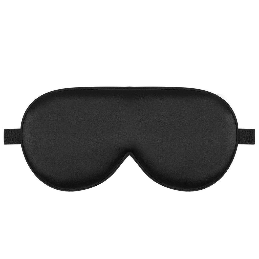Alaska Bear Sleep Mask Silk Eye Cover with Shaped Padding for Pressure-Free Sleeping, Foam Insert, Upgrade Contour Over Conventional Flat Satin Eye Masks, Machine Washable