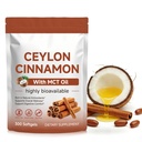 Organic Ceylon Cinnamon Softgels with MCT Oil – 600mg per Serving – Rich in Natural Antioxidants, Supports Digestive Comfort & Overall Wellness – Non-GMO, Gluten-Free, Soy-Free – 300 Softgels