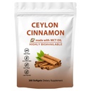 Ceylon Cinnamon Made with MCT Oil - 300 Softgels, Non-GMO & Gluten Free, Premium Ceylon Cinnamon Formula