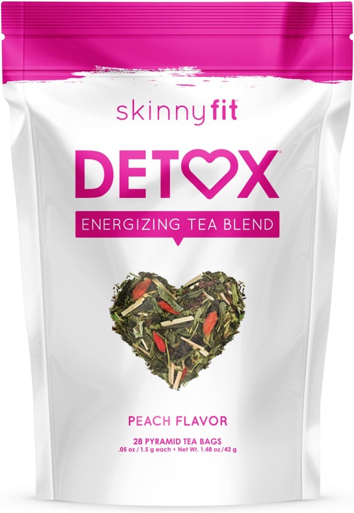SkinnyFit Detox Tea: All- Natural, Laxative- Free, Podporuje zdravou hmotnost, pomáhá snížit nadýmání, přírodní energie, podporuje imunitní systém, Vegan, 28 Služeb