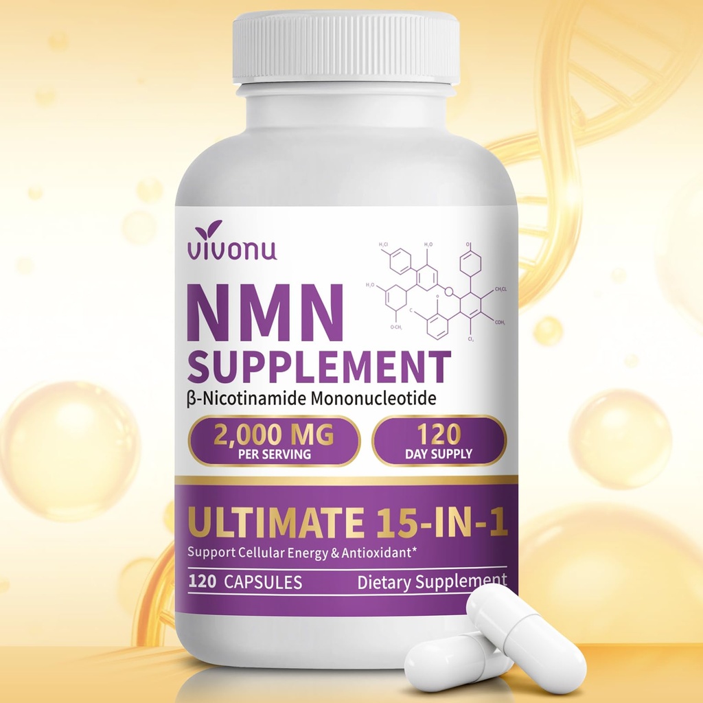 VivoNu Cayenne Pepper Softgels Supplement 15-in-1 Liposomal NMN Supplement