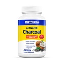 Enzymedica Activated Charcoal from Coconut Shells - Activated Charcoal Pills for Men & Women, Helps Reduce Occasional Gas, Bloating & Indigestion, Natural Cleanse Support for Adults, Vegan - 60 Caps
