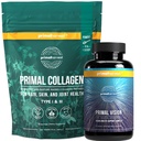 Primal Harvest Collagen Powder & Vision Supplements for Women and Men Vision and Eye Support Complex with Lutein, Zeaxanthin Bundle