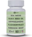 Black Seed Oil 3000mg Sea Mos 3000mg Ashwagandha 1000mg Турмерична 1000mg Burdock 1000mg Bladderwrack 1000mg & Elderberry Manuka Chlorophyll Dandelion Yellow Dock - (90 Капсули Pack of 1)