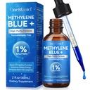 Methylene Blue Pharmaceutical Grade, Methylene Blue Drops for Humans Brain Health and Energy Support, No Formaldehyde, No Alcohol, No Gluten - 2 Fl OZ